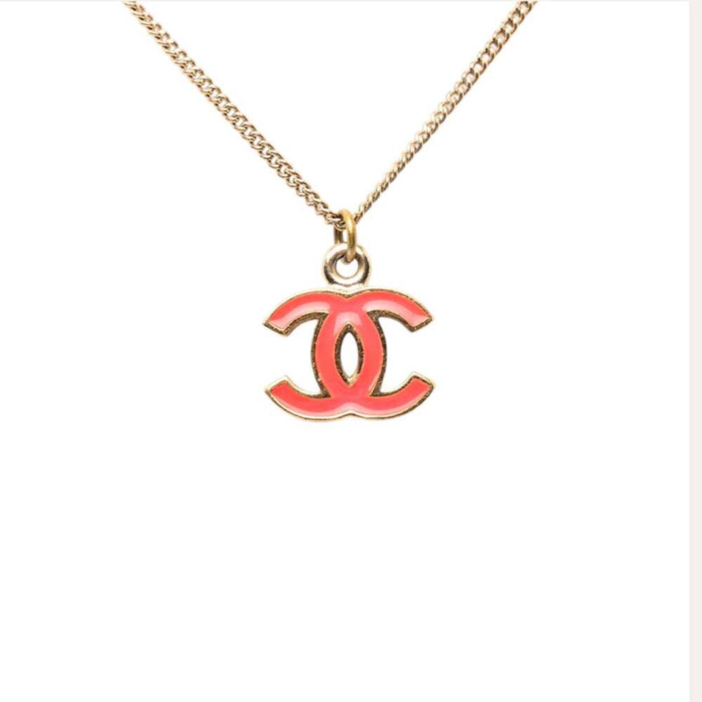 CHANEL Authentic Red Logo Necklace - Picture 2 of 5